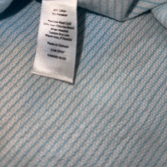 T by Talbots Blue w White Polka Dots Shirt Womens XS 3/4 Sleeve Side Bow tie - Picture 5 of 7